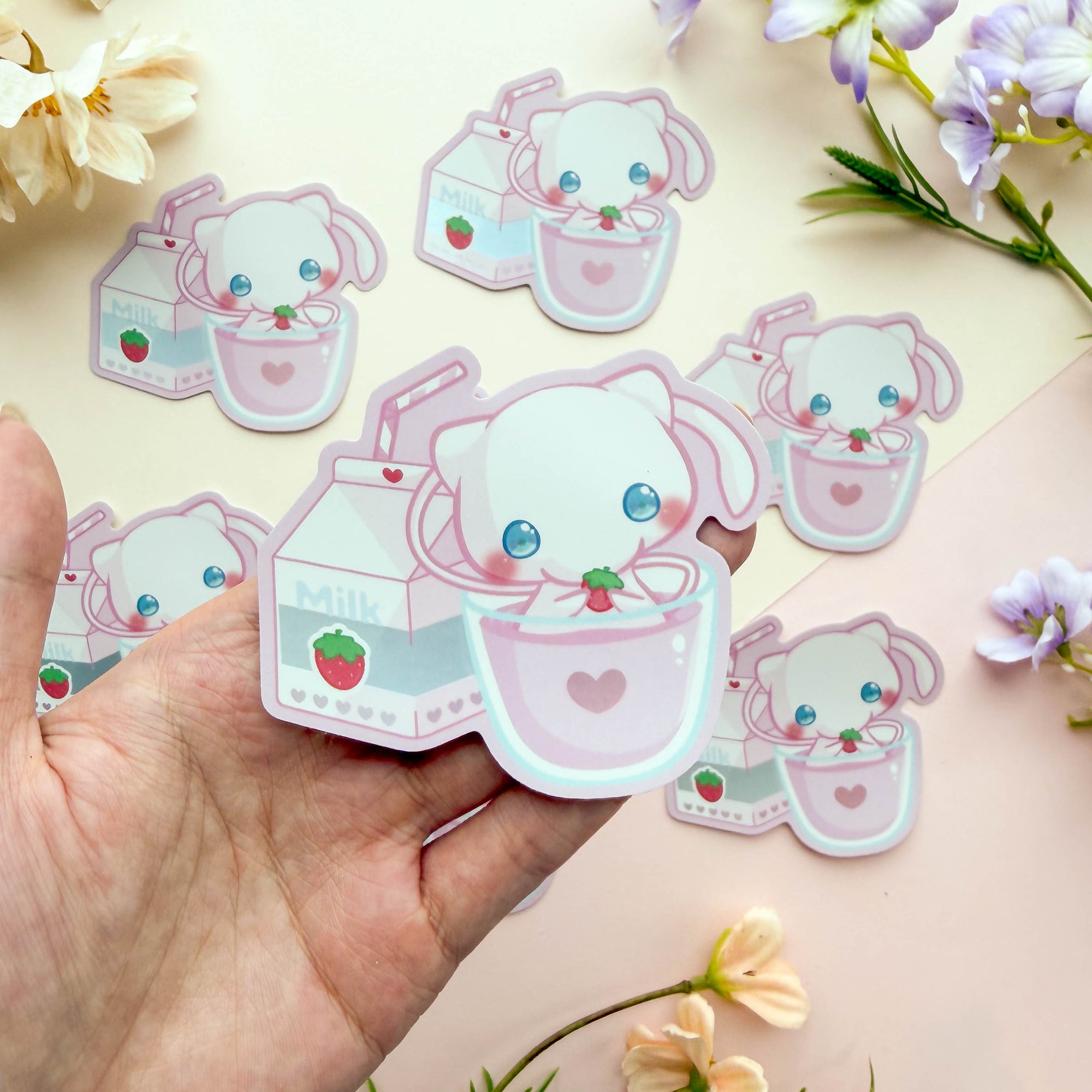 Strawberry Milk Mew Sticker