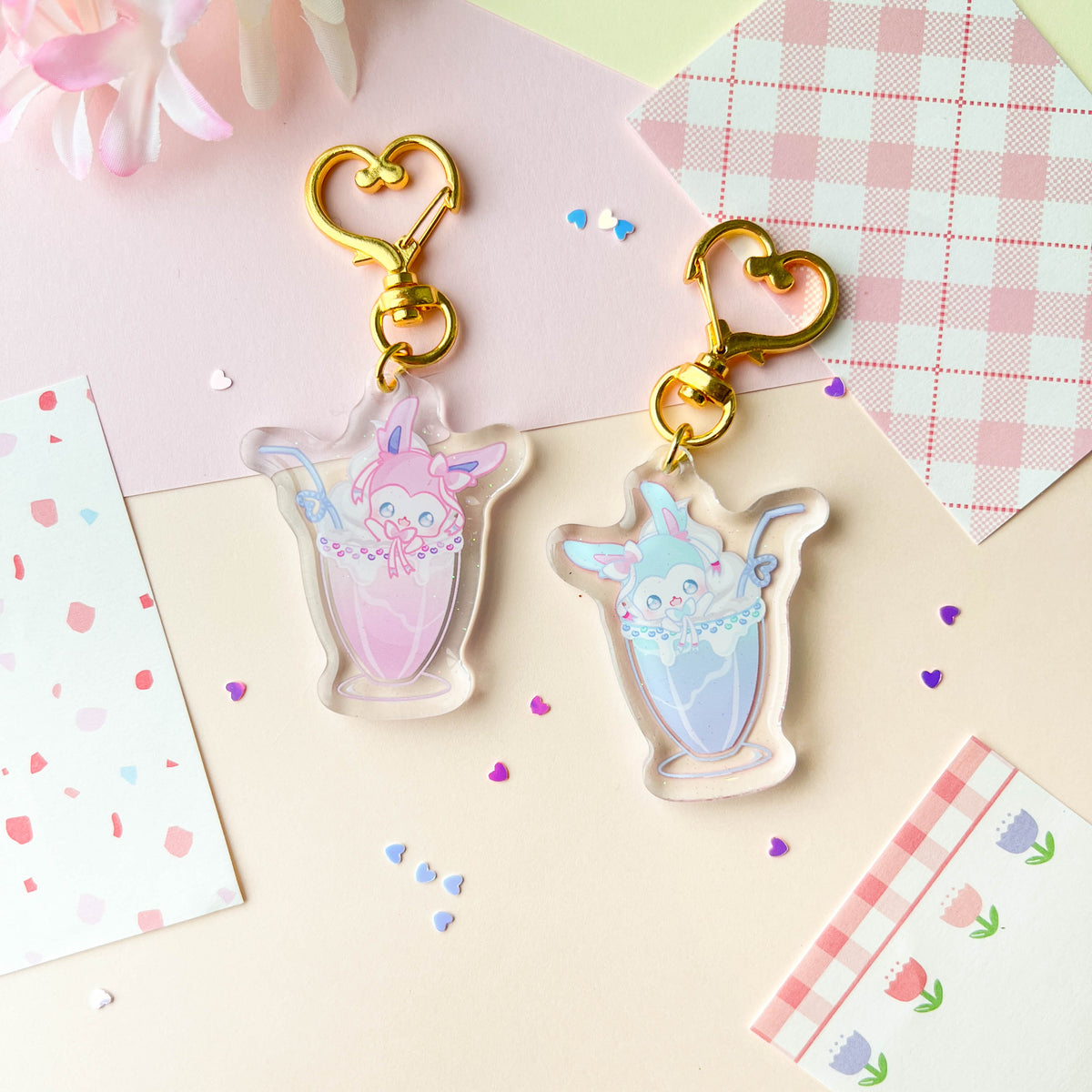 Mini Milkshake Keychains Sylveon Milkshake Keychain – Poroful