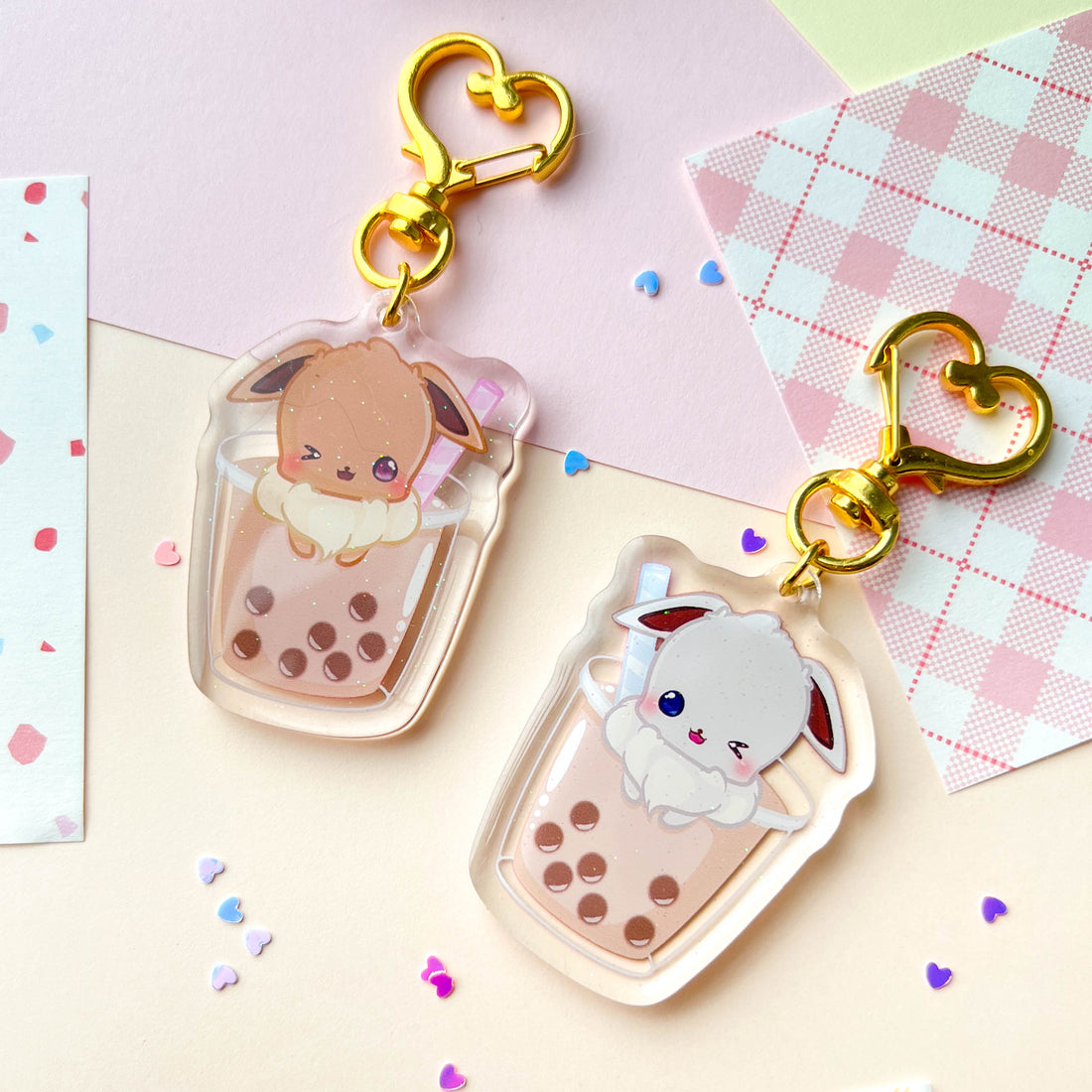 Eevee Boba Keychain