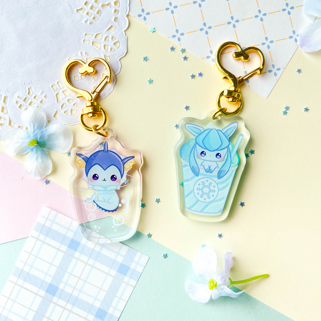 Glaceon Slushie Keychain