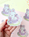 Lavender Bunny Sticker