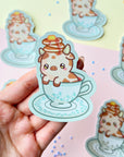 Breakfast Tea Cow Sticker