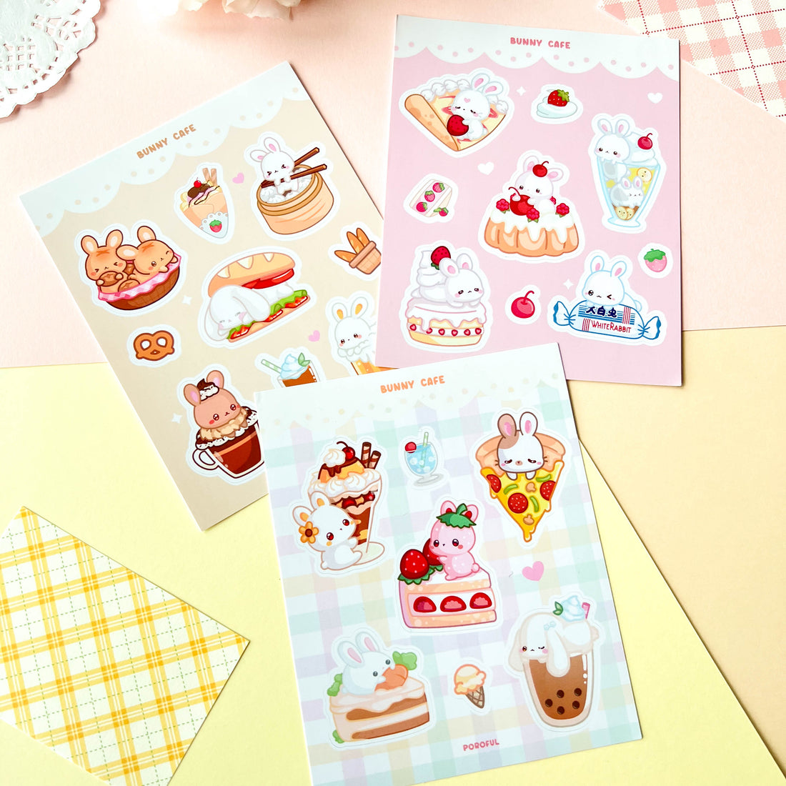 Bunny Confectionary Sticker Sheets