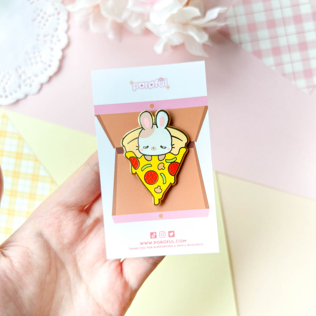 Pizza Bunny Pin