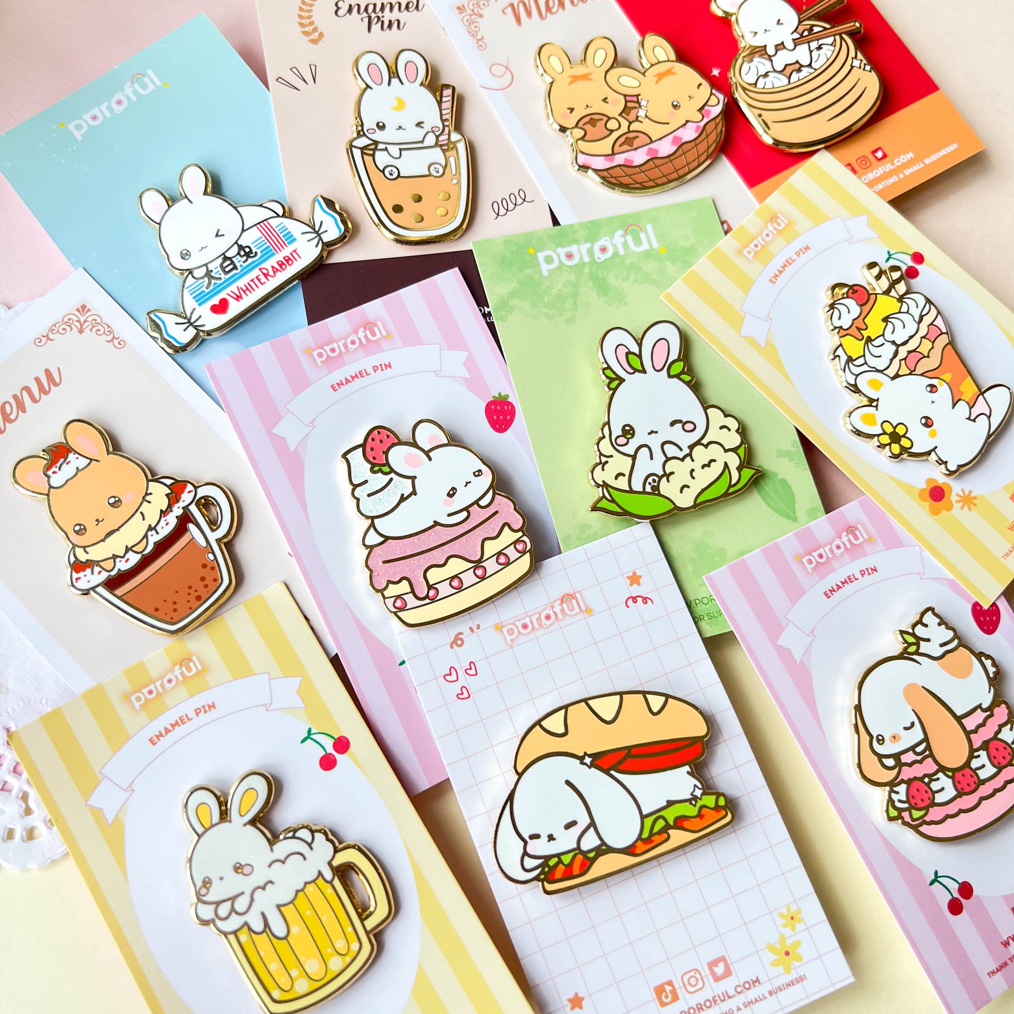 Dim Sum Bunny Pin