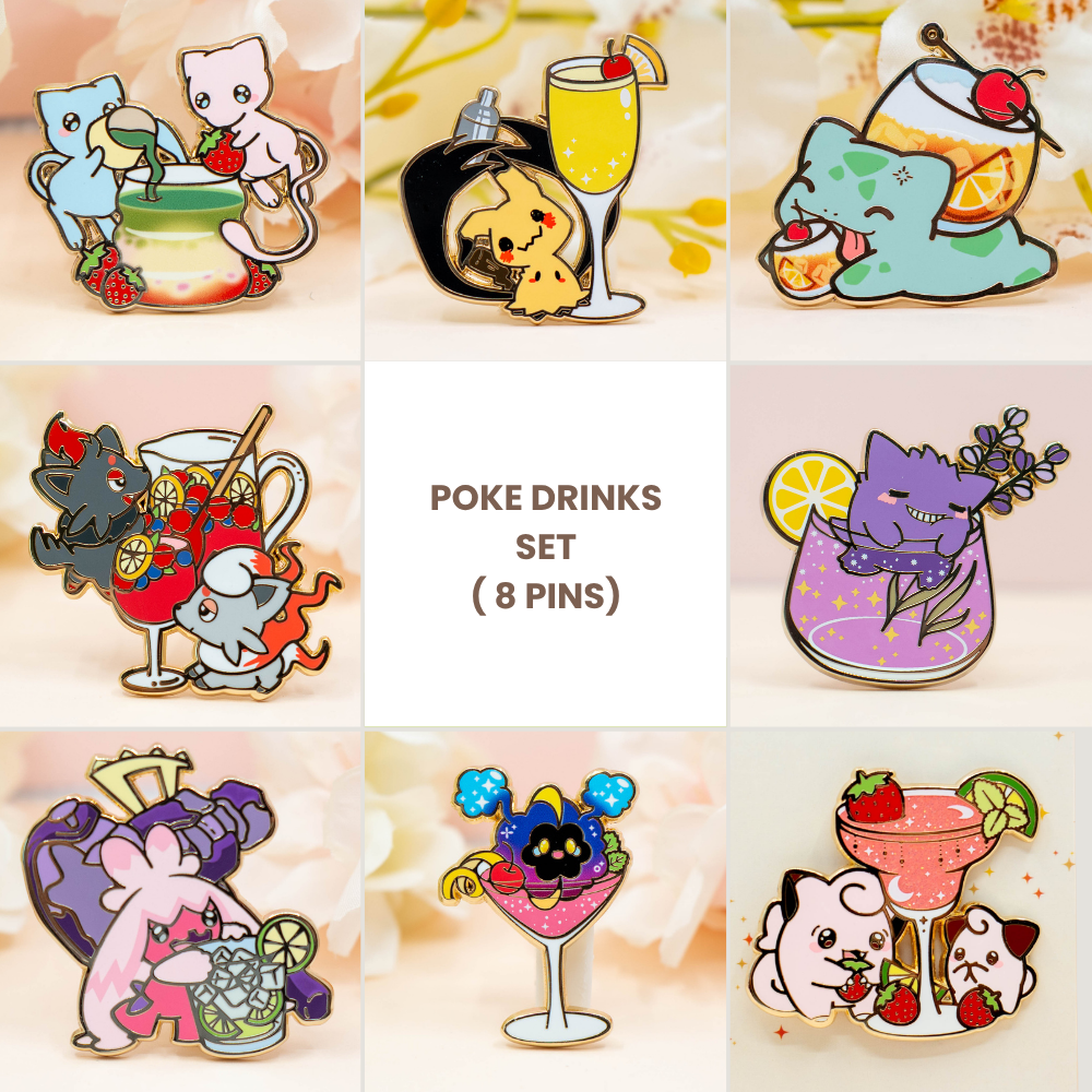 Pokedrinks Pin Set