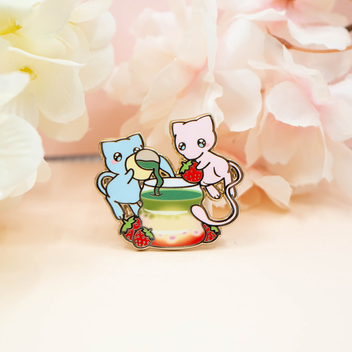 Mew-cha Strawberry Latte Pin