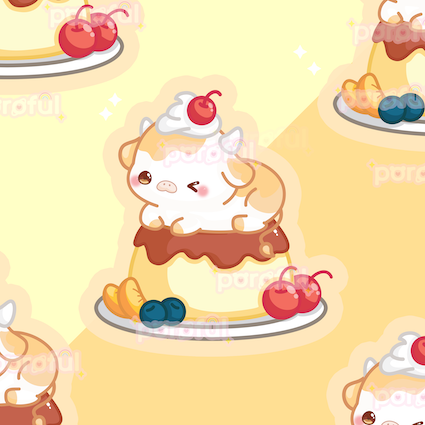 Caramel Pudding Sticker