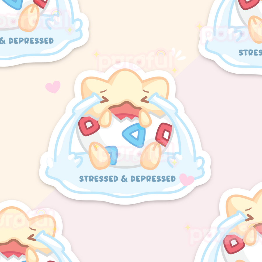 Stressed & Depressed Sticker