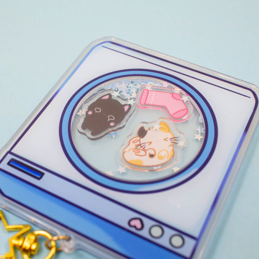 Laundry Cats Shaker Keychain