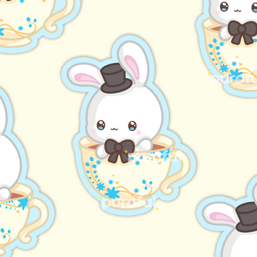 Earl Grey Bunny Sticker (3")