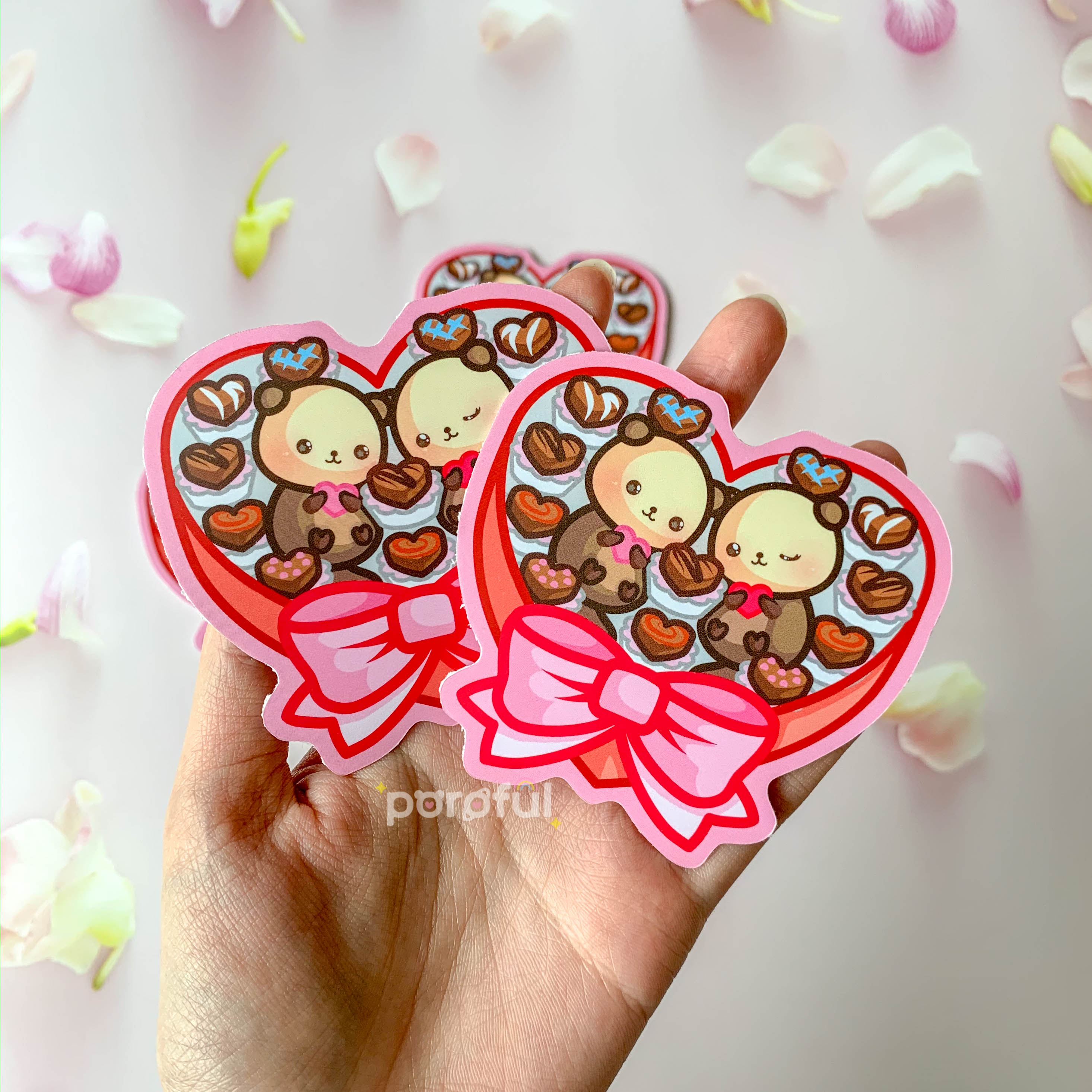Otter Chocolate Box Stickers (3&quot;)