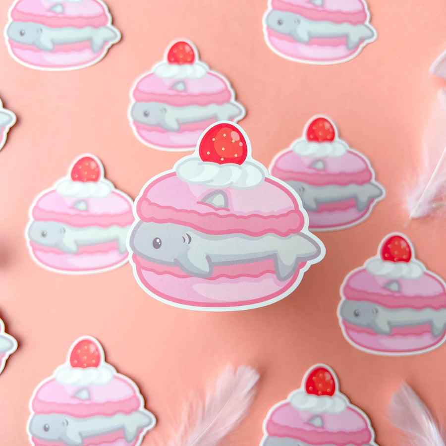 Shark Macaron Vinyl Sticker (3")