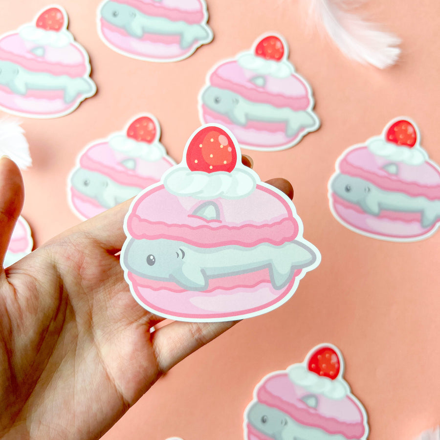 Shark Macaron Vinyl Sticker (3")