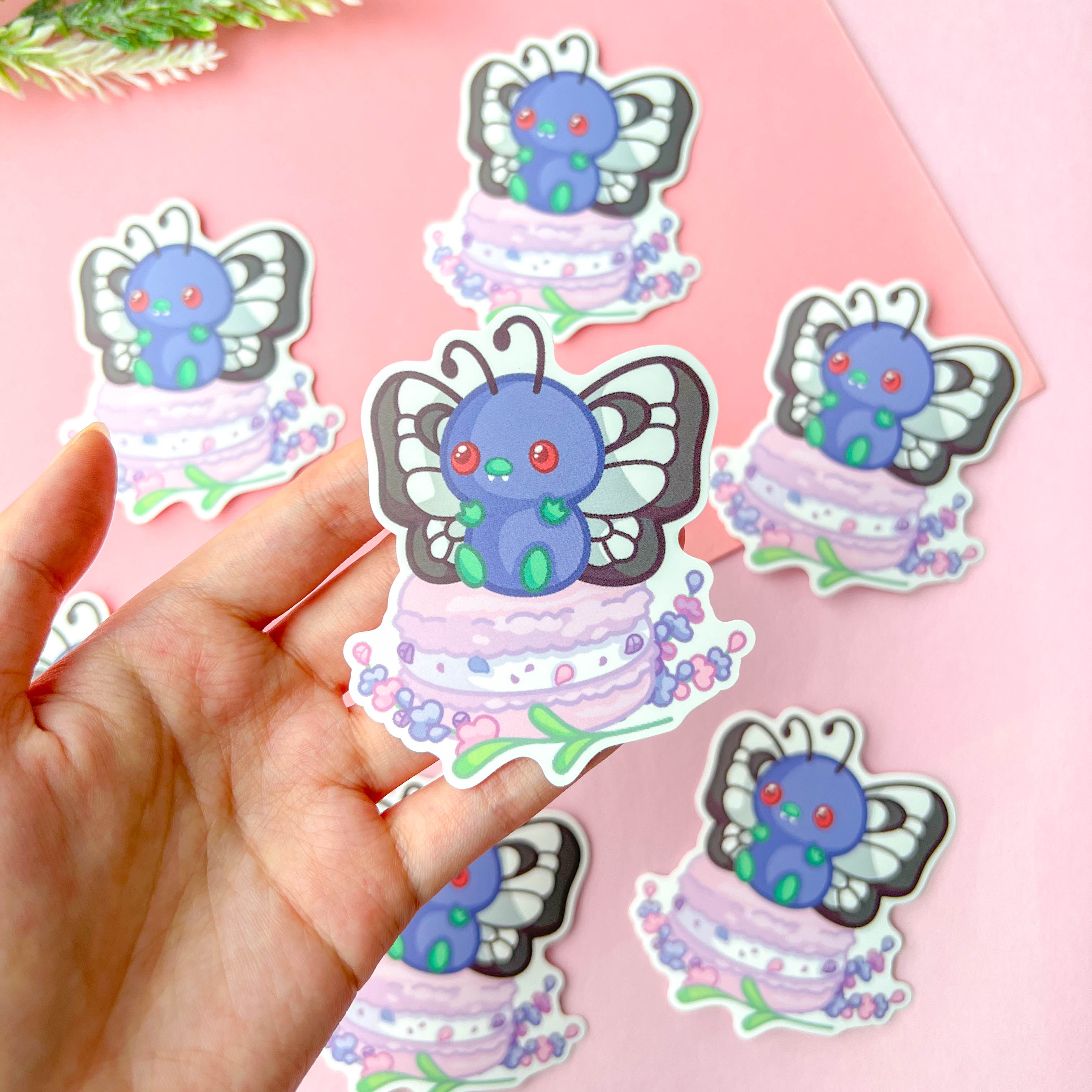 Butterfly Macaron Sticker (3&quot;)