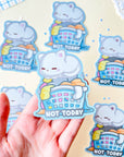 Not Today Laundry Cat Sticker (3")