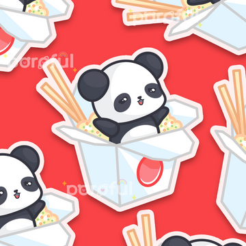 Panda Chinese Takeout Sticker (3")