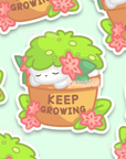 Shaymin "Keep Growing" Sticker (3")