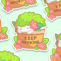 Shaymin "Keep Growing" Sticker (3")